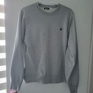 BAPE Gray Crewneck L